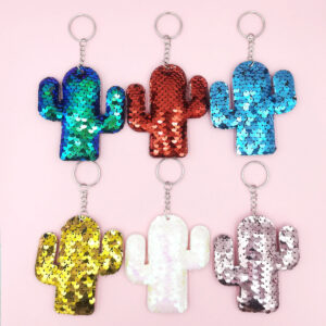 O1CN01LeJnZc1qhPnpuqQdB__2784955527-0-cib_ae9c274d-d00f-462e-9c65-c38525badcc6 Wholesale PET Sequined Cactus Keychain Set of 6