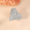 Wholesale Valentine's Day Heart Full Diamond Adjustable Ring