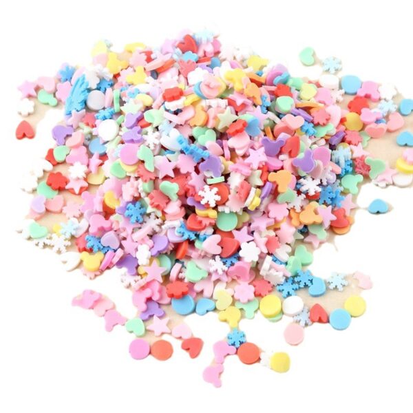 Wholesale 20g/pcak for Air Traffic Control Pens, Soft Ceramic Wire Fragments, Love Five Pointed Star Snowflake Mixed Decoration Accessories