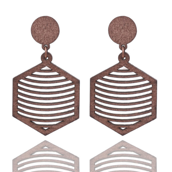 O1CN01LjrH8H1ftMUTov5BH_3172764064-0-cib Wholesale Vintage Geometric Hollow Line Wood Chip Earrings