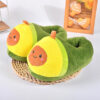 Wholesale Avocado Indoor Warmer Cotton Plush Slippers