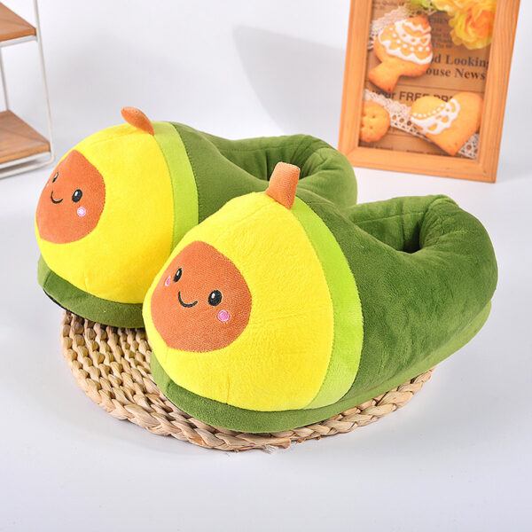 Wholesale Avocado Indoor Warmer Cotton Plush Slippers