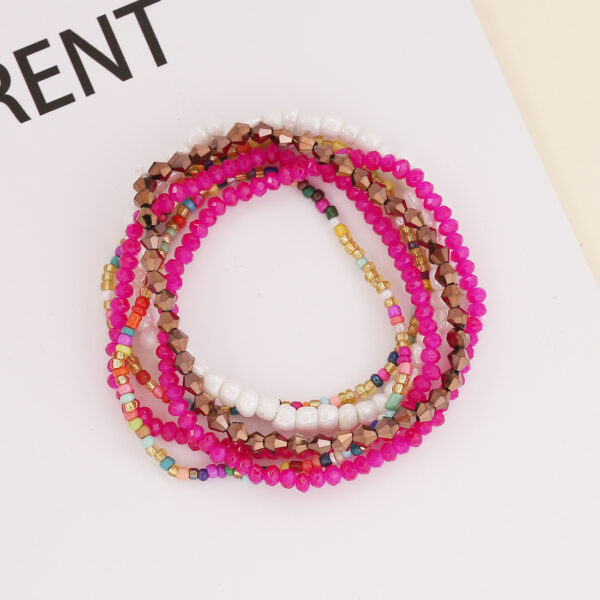 Wholesale Rice Bead Crystal Tassel Resin Bracelet