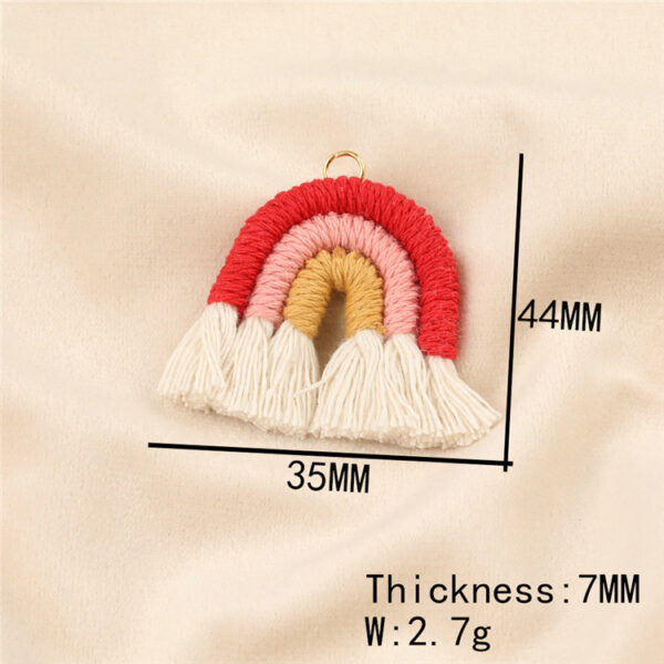 O1CN01LlmA9b1NSBoRNECyL_2214300421568-0-cib Wholesale Cotton Handwoven Tassel Rainbow Keychain Accessories