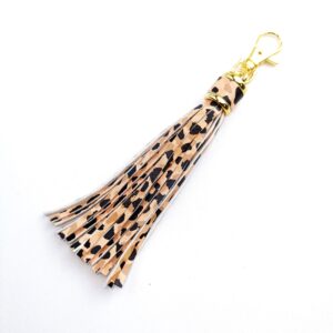 Yellow leopard tassel