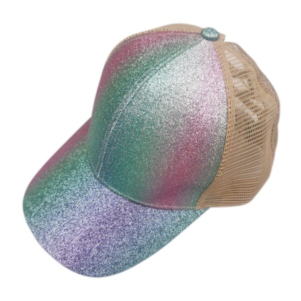 O1CN01LmaQr81e6yq0rLpEP__1667113823-0-cib Wholesale Glitter Sequins Gradient Cross Cross Horsetail Strap Acrylic Baseball Cap