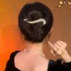 Wholesale Metal Black Zircon Alloy Hair Clips