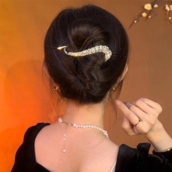 Wholesale Metal Black Zircon Alloy Hair Clips