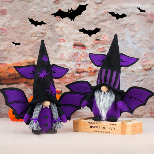 Wholesale Bat Vampire Faceless Old Man Wings Halloween Dwarf Cloth Doll