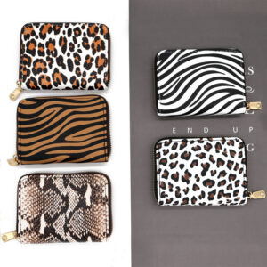 Wholesale PU Leopard Snake Zebra Print Compact Wallet