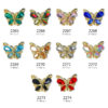 Wholesale Crystal Butterfly Zircon Resin Nail Stickers Accessories