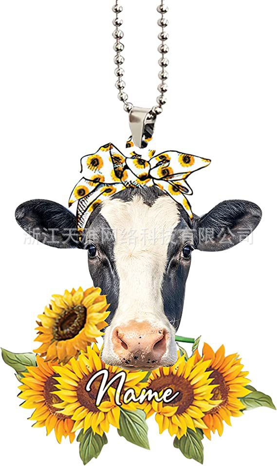 Wholesale Acrylic Cow Car Ornament
