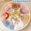Wholesale Rainbow Wool Ball Cotton Rope Key Chain