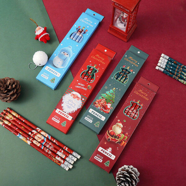 Wholesale Christmas Cartoon Cute Wooden Pencils