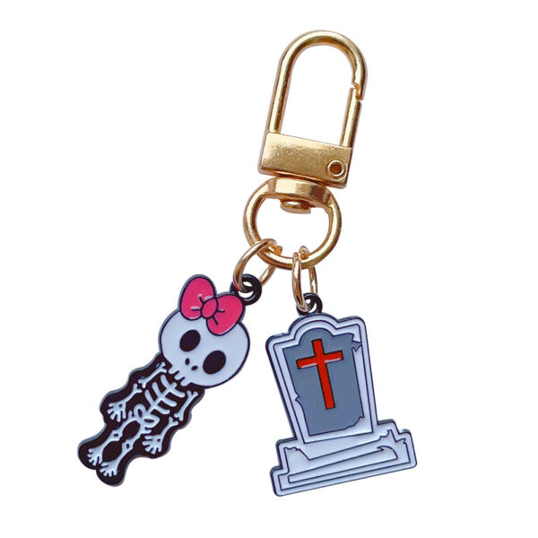 Wholesale Halloween Tombstone Skeleton Zombie Alloy Keychain