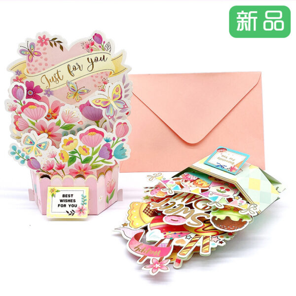 Wholesale Mother's Day 3D Paper Sculpture Greeting Card Decorative Ornaments