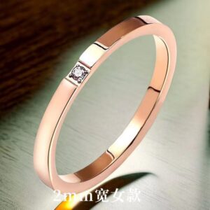 12-d-2 one diamond rose gold 2mm (returnable and exchangeable if faded) / No. 5