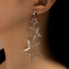 Wholesale of Multi-layer Pentagram Metal Earrings
