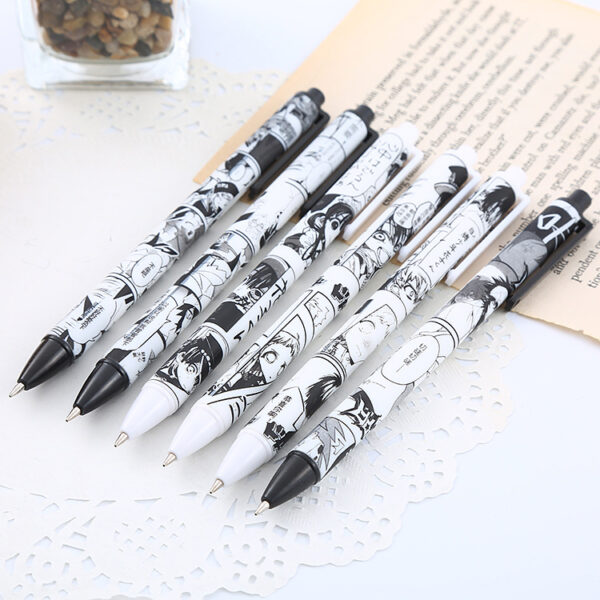 Wholesale Black and White Printed Plastic Neutral Pens