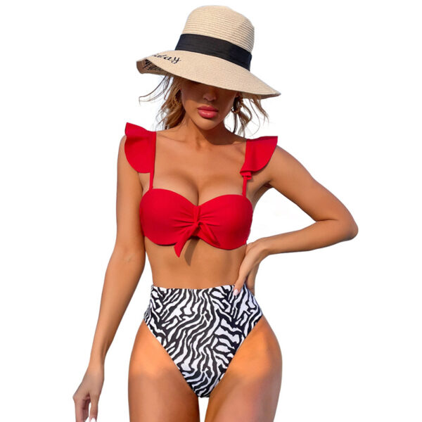 Wholesale Printing High-waisted Polyester Swimwear