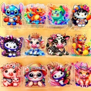 Wholesale 10cm Cartoon Cows DIY Acrylic Pen Holder OLY Exclusive