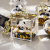 Wholesale Acrylic Cartoon Floating Panda Oiled Keychain
