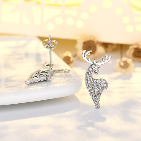 Wholesale Copper Deer Earrings with Diamonds
