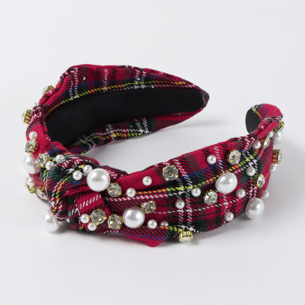 O1CN01LvFgVV29ug6eDLnK3_2578548128-0-cib Wholesale Classic Plaid Fabric Knotted Diamond Headband