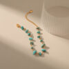 Wholesale Turquoise Ethnic Style Gold Plated Bracelet