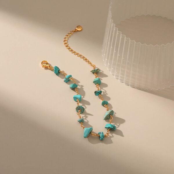 Wholesale Turquoise Ethnic Style Gold Plated Bracelet