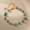 Wholesale Turquoise Ethnic Style Gold Plated Bracelet