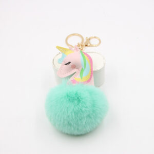 Mint Green / Unicorn Pendant Keychain
