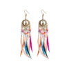 Wholesale Vintage Slender Feather Earrings