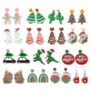 Wholesale Christmas Dinosaur Cactus Gingerbread Man Acrylic Earrings