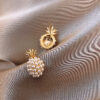 O1CN01LyKzxz1yaYrGIMmqk_2215209296595-0-cib Wholesale S925 Silver Needle Small Pearl Pineapple Stud Earrings