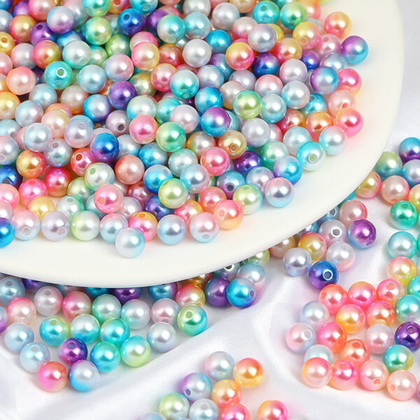 O1CN01LyzYJt1taUiJEfqsh_2212446295918-0-cib-4 Wholesale 10mm Dual Color Gradient Beads ABS Imitation Pearl DIY Bead Accessories