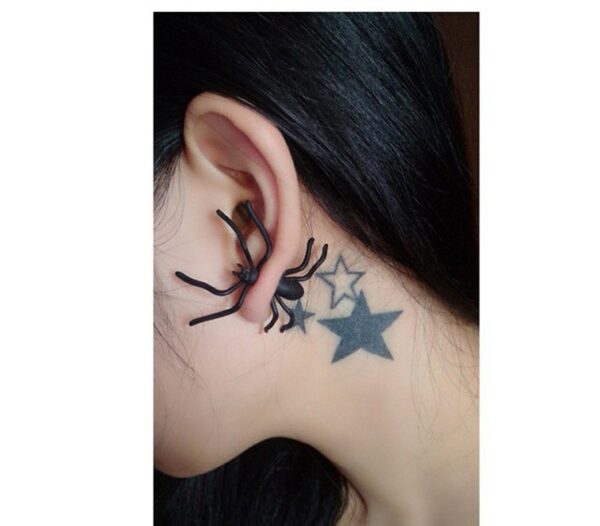 Wholesale Black Spider Alloy Earrings