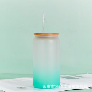 16OZ single layer gradient water green / 401-500ml