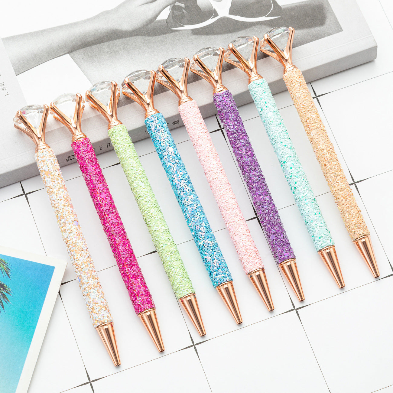 Wholesale Metal Sequin Ballint Pen