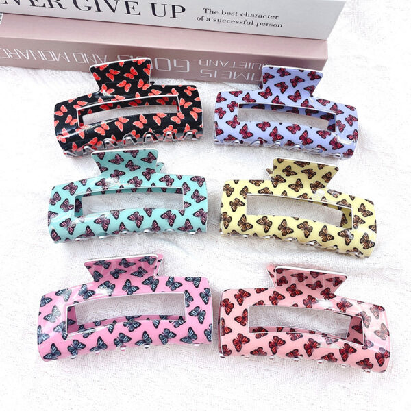 O1CN01M4K0PA25AdjWlGG0H_2212693817486-0-cib Wholesale Valentine's Day Retro Square Butterfly Hair Clip