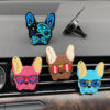 Wholesale Acrylic French Dog Fighting Car Air Outlet Perfume Clip