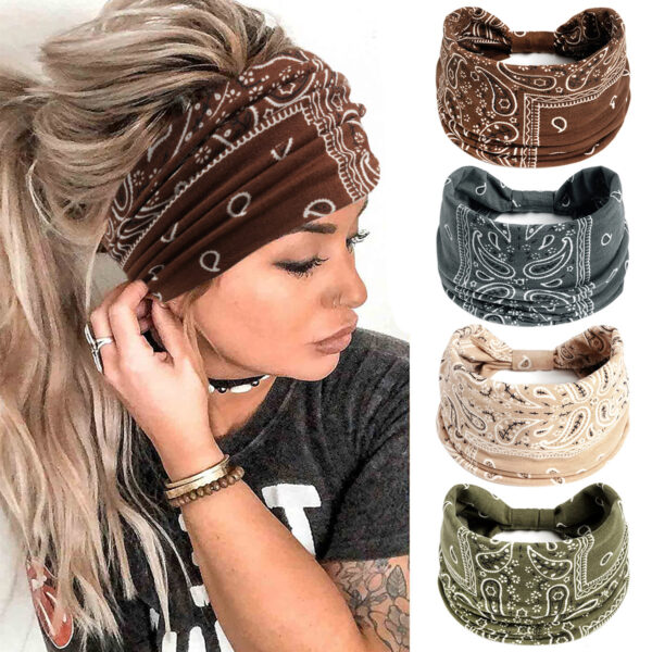 Wholesale Bohemian Yoga Exercise Anti Sweat Fabric Headband