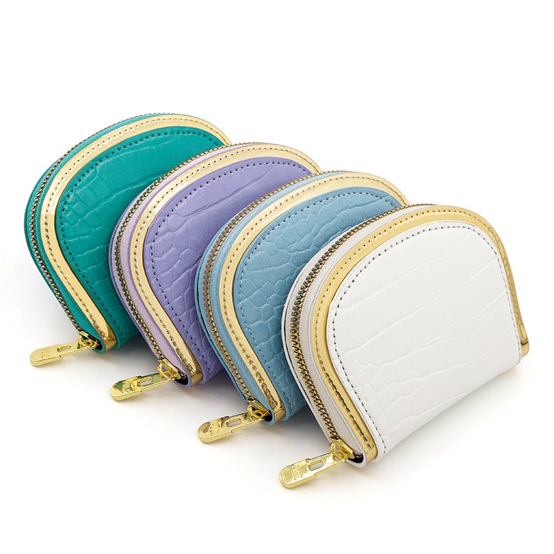 Wholesale PU Ladies Short Zipper Coin Purse