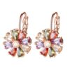 Wholesale Flower Colored Zircon Earrings