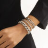 Wholesale Wild Snake Bone Metal Layered Bracelet Set