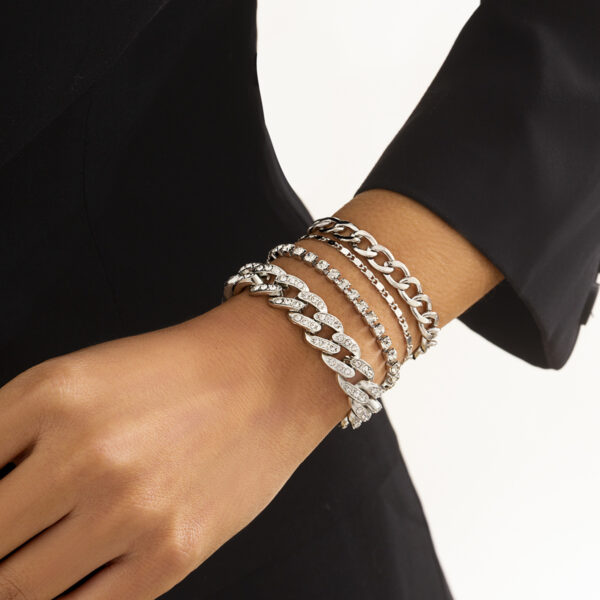 Wholesale Wild Snake Bone Metal Layered Bracelet Set