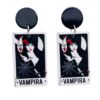 Wholesale Halloween Acrylic Character Bat Double-sided Printing Simulation Tarot Earrings
