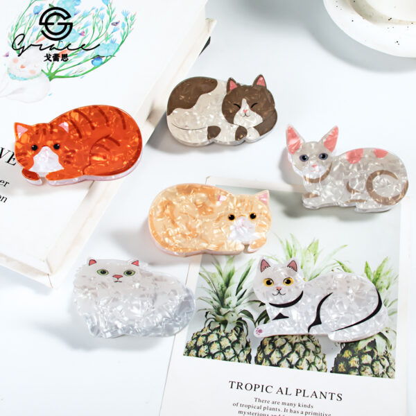 Wholesale Cat PVC Hair Clips