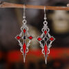 Wholesale Halloween Pointed Cross Vampire Necklace