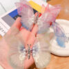 Wholesale Kids Double Layer Butterfly Plastic Hair Clips